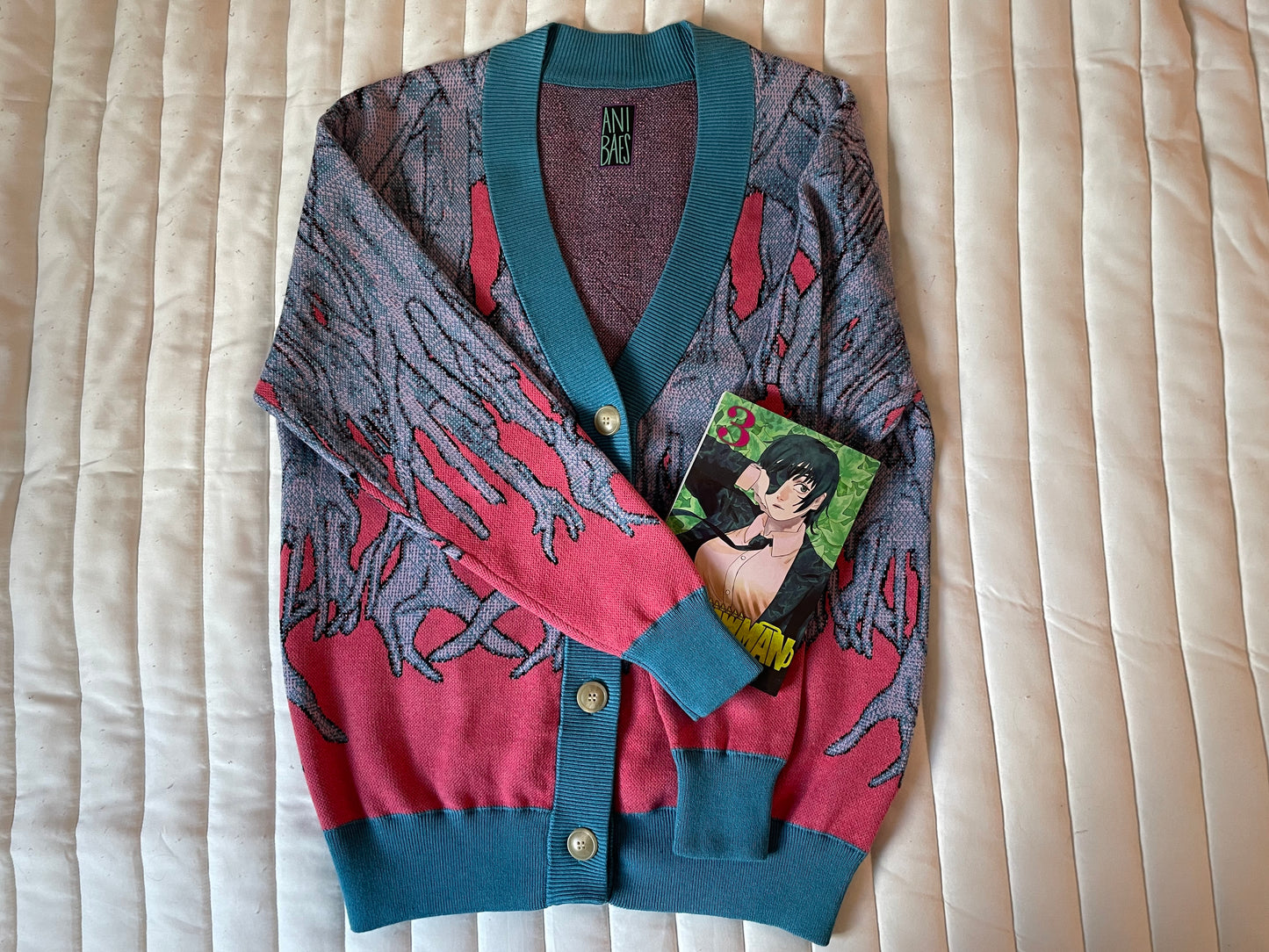 Neon Hands Knit Cardigan